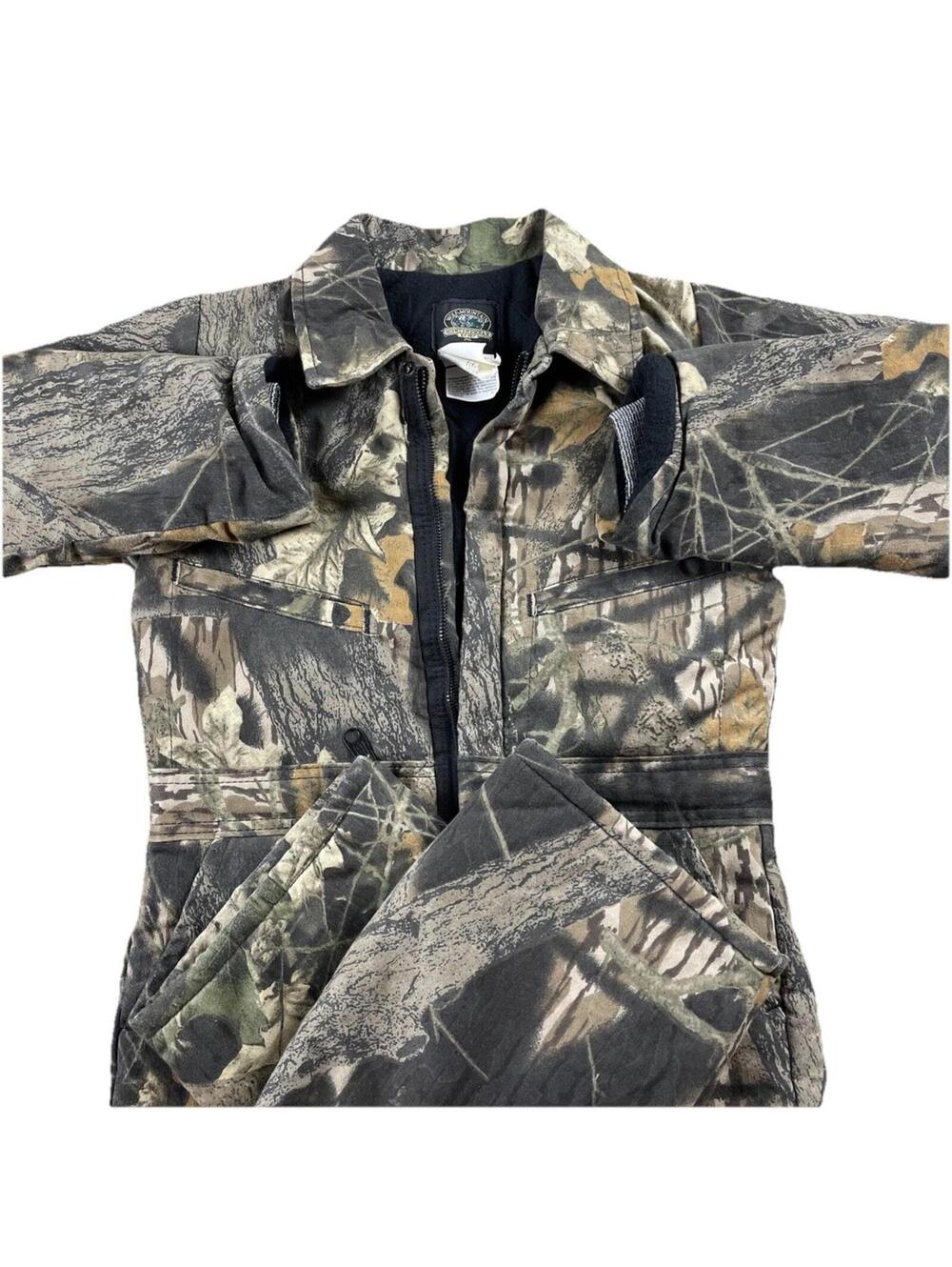 VTG Wolf Mountain By Key Insulated Boys Coverall Medium Camo USA Made Must See